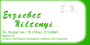 erzsebet miltenyi business card