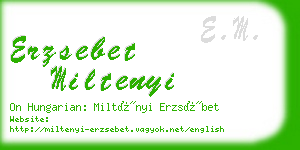 erzsebet miltenyi business card